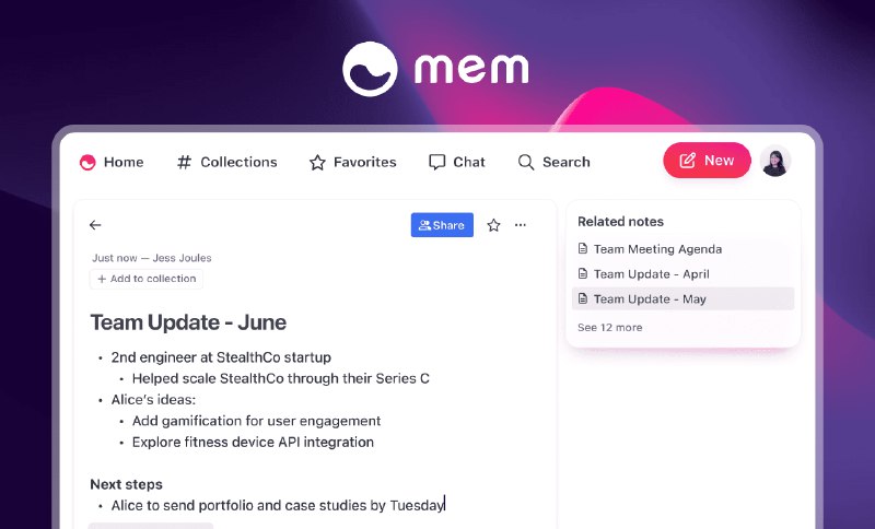 Mem – The AI Notes App That Keeps You Organized